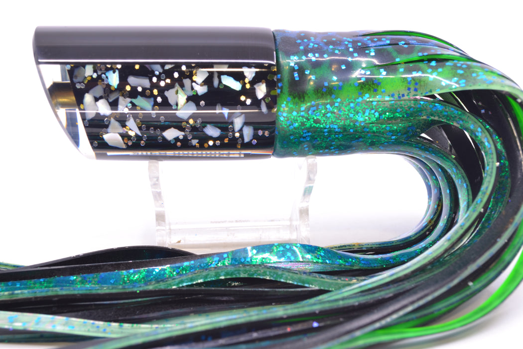 Crampton Baits S&P Black Back 1/4 Tonner 12" 7.3oz Skirted Black Dots-Blue Dots