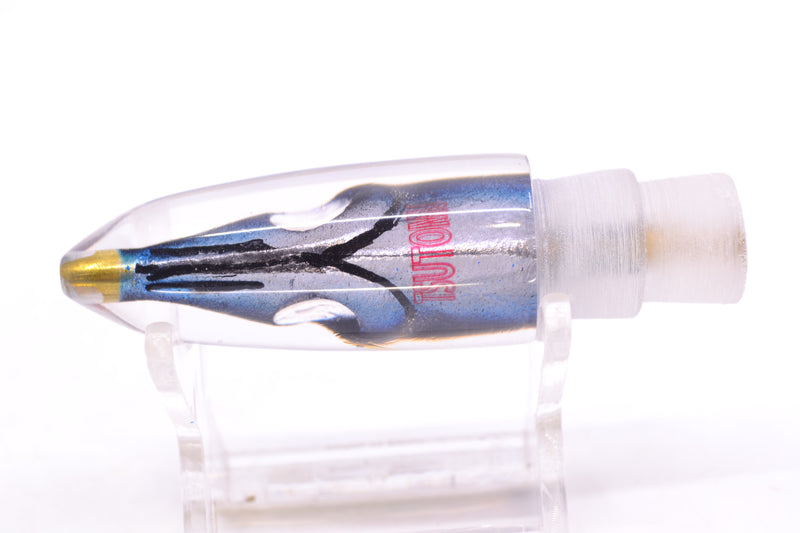 Tsutomu Lures Black-Blue-Silver Fish Head Poke Bullet 6" 2.2oz