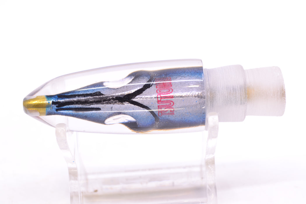 Tsutomu Lures Black-Blue-Silver Fish Head Poke Bullet 6" 2.2oz GZE