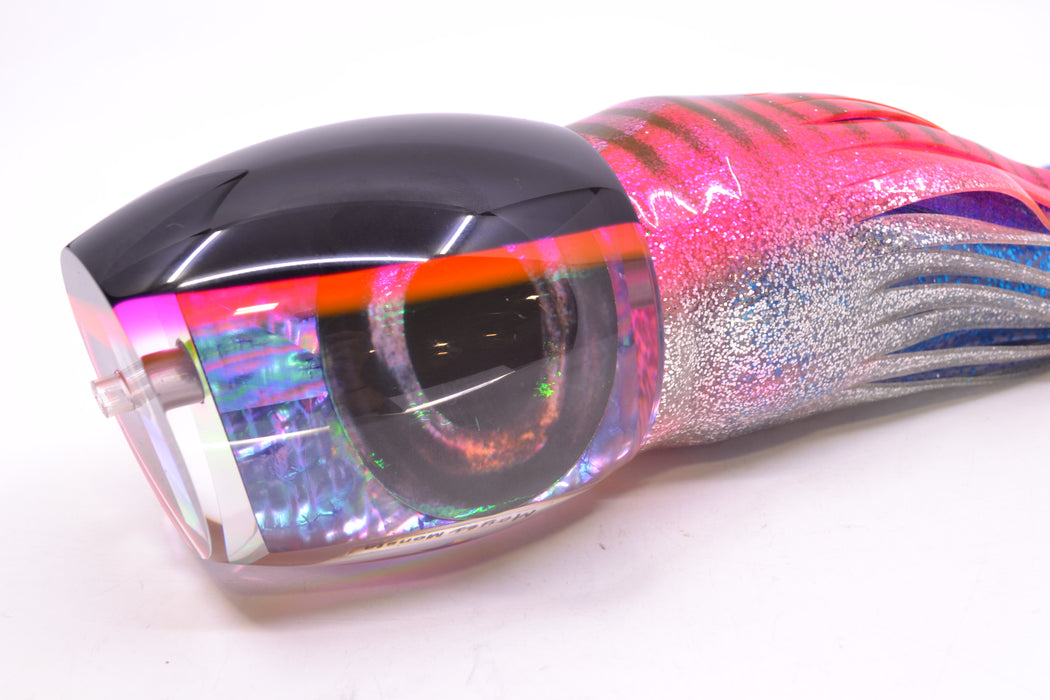 Moyes Lures Rainbow MOP Black-Pink Back Taxi Eyes Monsta Teaser 24oz Skirted