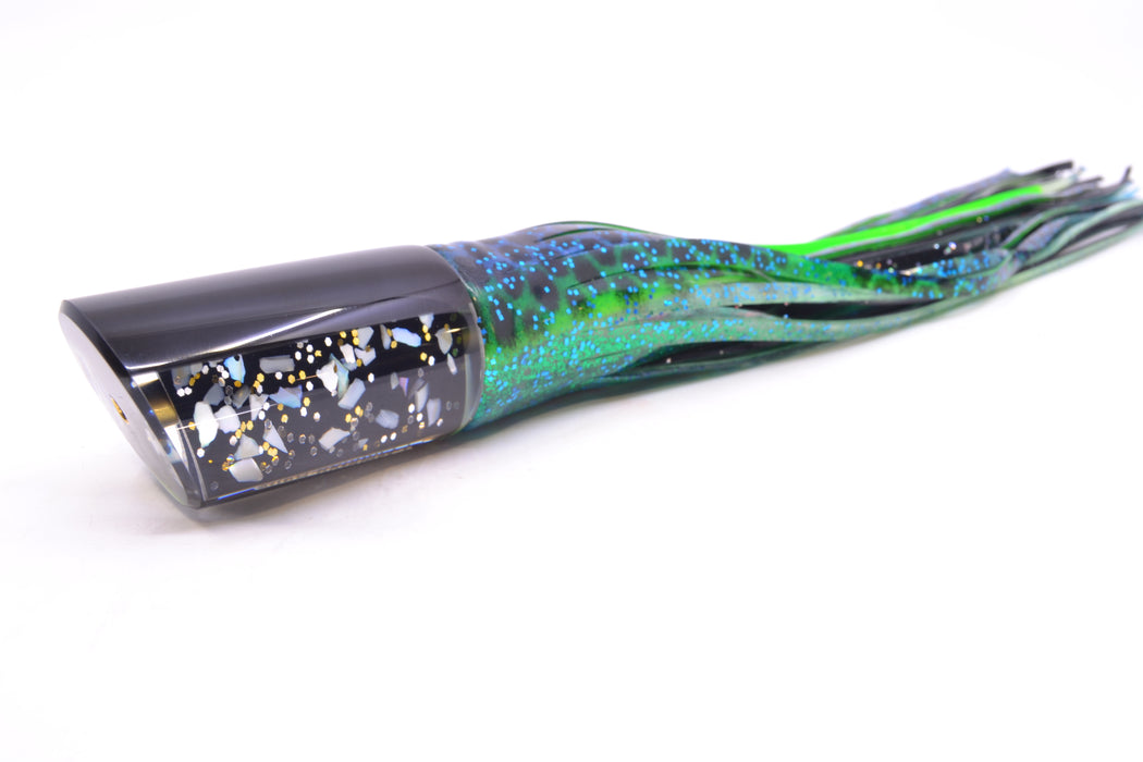 Crampton Baits S&P Black Back 1/4 Tonner 12" 7.3oz Skirted Black Dots-Blue Dots