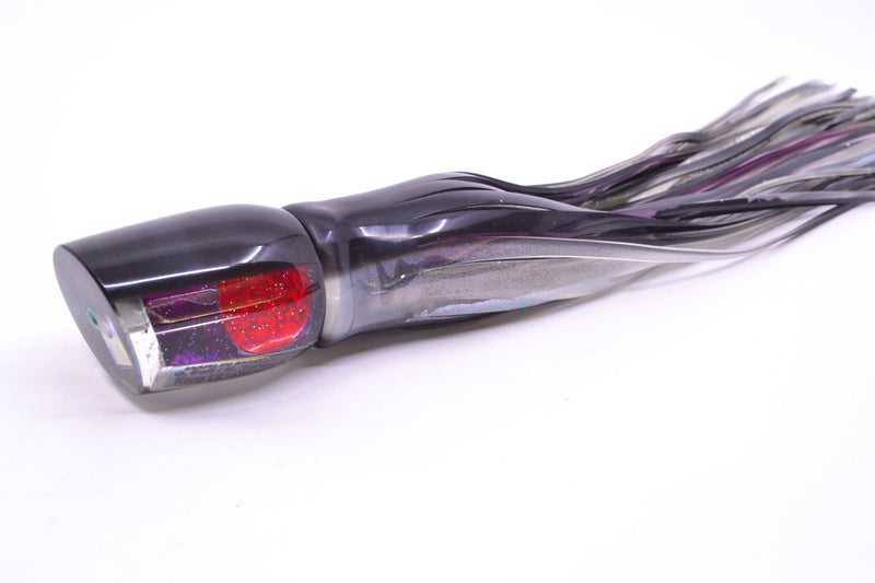 Marlin Magic Lures Purple MOP Black Back Red Eyes Lil Hibby 10" 7.2oz Skirted Skipjack