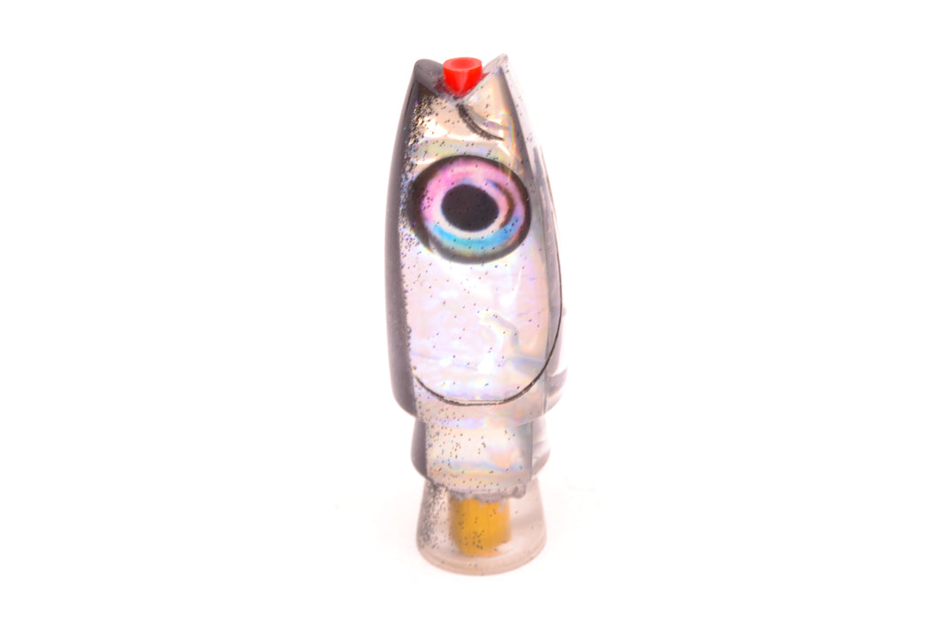 Aloha Lures Silver Rainbow Black Glitter Back Small Super Ninja 7" 2.7oz