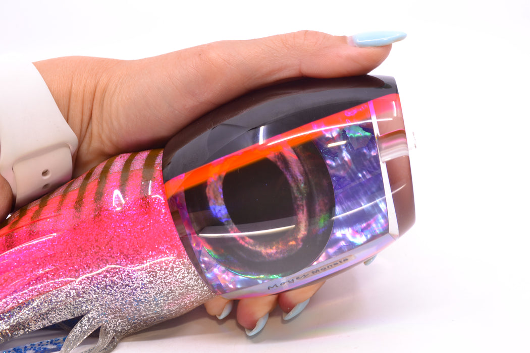 Moyes Lures Rainbow MOP Black-Pink Back Taxi Eyes Monsta Teaser 24oz Skirted