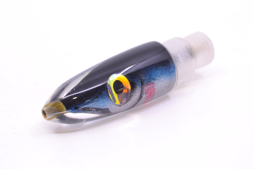 Tsutomu Lures Black-Blue-Silver Fish Head Poke Bullet 6" 2.2oz GZE