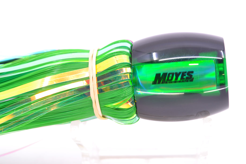 Moyes Lures Green MOP Black Back Small Secret 9" 1.6oz Skirted Black-Green Hair
