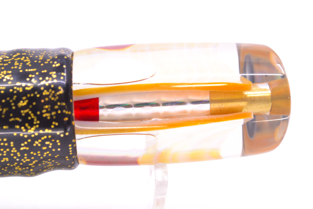 Crampton Baits Real Golden MOP Red Eyes Mini HoG 9" 4oz Skirted Black
