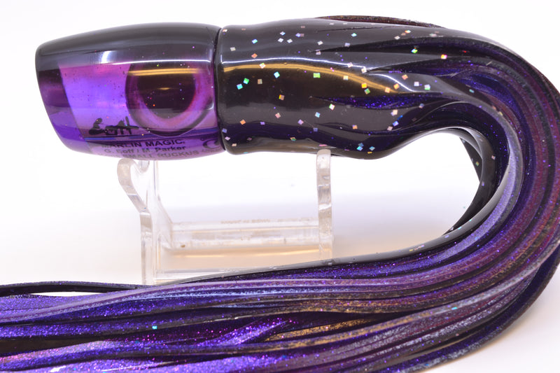 Marlin Magic Purple MOP Black Back Taxi Eyes Small Ruckus 9" 5oz Skirted Black/Purple