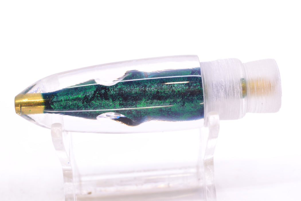 Tsutomu Lures Black/Green-Blue-Silver Fish Head Poke Bullet 6" 2.2oz GZE