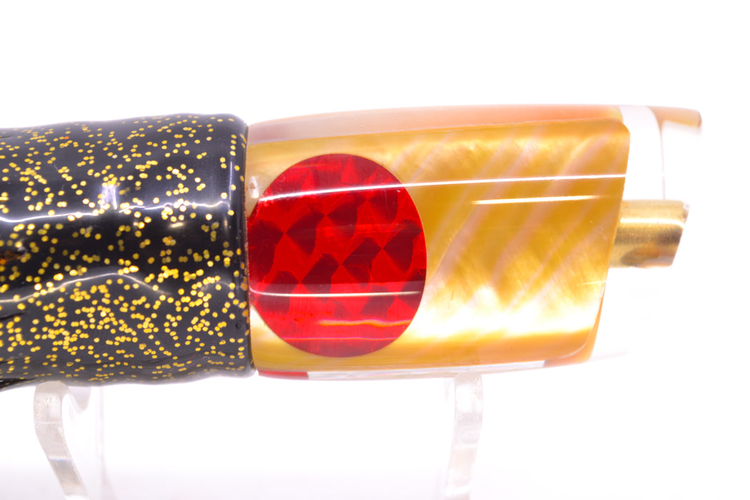 Crampton Baits Real Golden MOP Red Eyes Mini HoG 9" 4oz Skirted Black