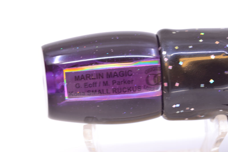 Marlin Magic Purple MOP Black Back Taxi Eyes Small Ruckus 9" 5oz Skirted Black/Purple