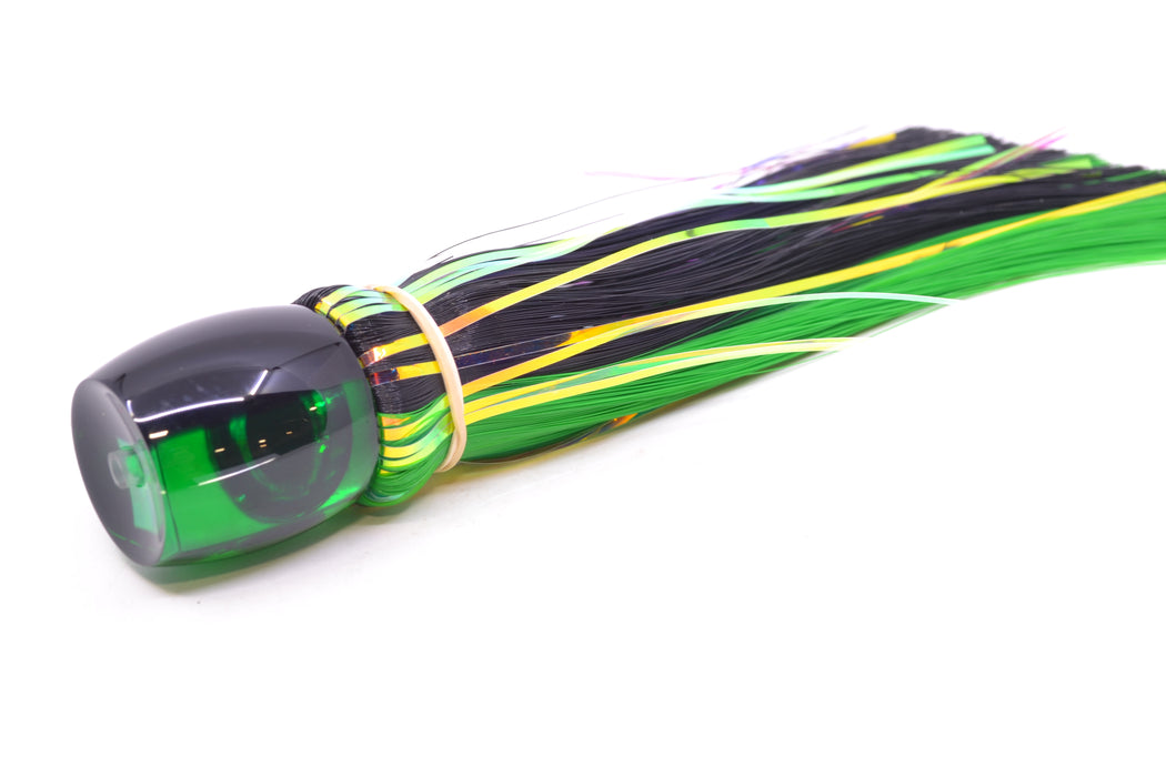 Moyes Lures Green MOP Black Back Small Secret 9" 1.6oz Skirted Black-Green Hair