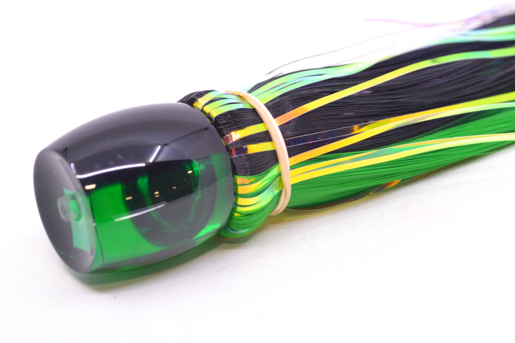 Moyes Lures Green MOP Black Back Small Secret 9" 1.6oz Skirted Black-Green Hair
