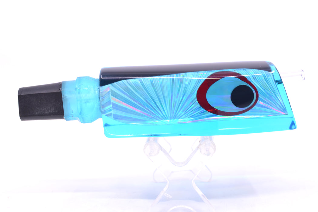 Marlinstar Ice Blue Rainbow Starburst Black-Silver-Red Eyes Medium Tomahawk G4 9"+ 3.4oz GZE