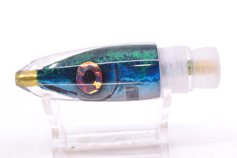 Tsutomu Lures Black/Green-Blue-Silver Fish Head Poke Bullet 6" 2.2oz