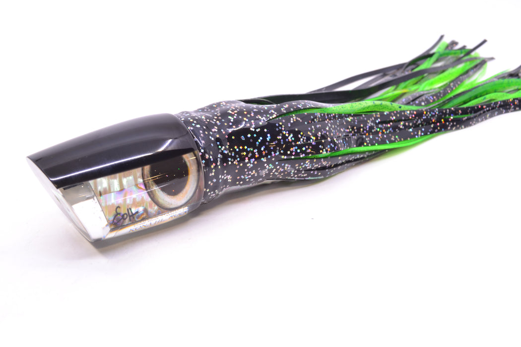 Marlin Magic White Abalone Black Back Taxi Eyes Ruckus 12" 11oz Skirted Black/Green GZE