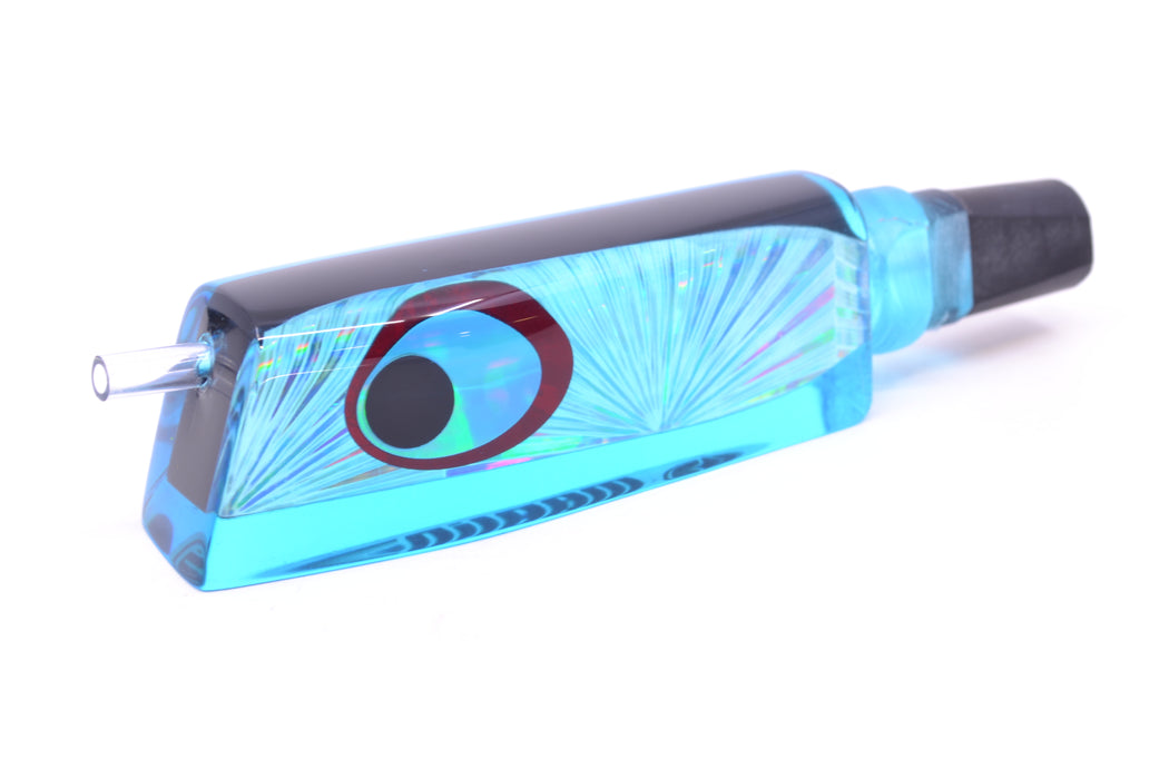 Marlinstar Ice Blue Rainbow Starburst Black-Silver-Red Eyes Medium Tomahawk G4 9"+ 3.4oz GZE