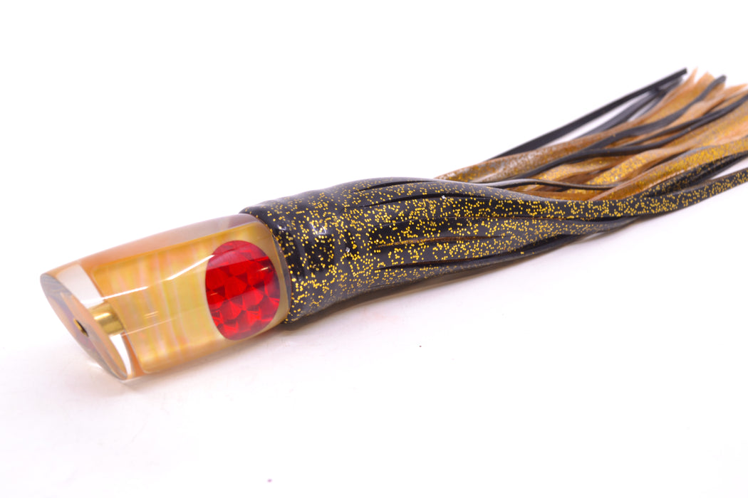 Crampton Baits Real Golden MOP Red Eyes Mini HoG 9" 4oz Skirted Black