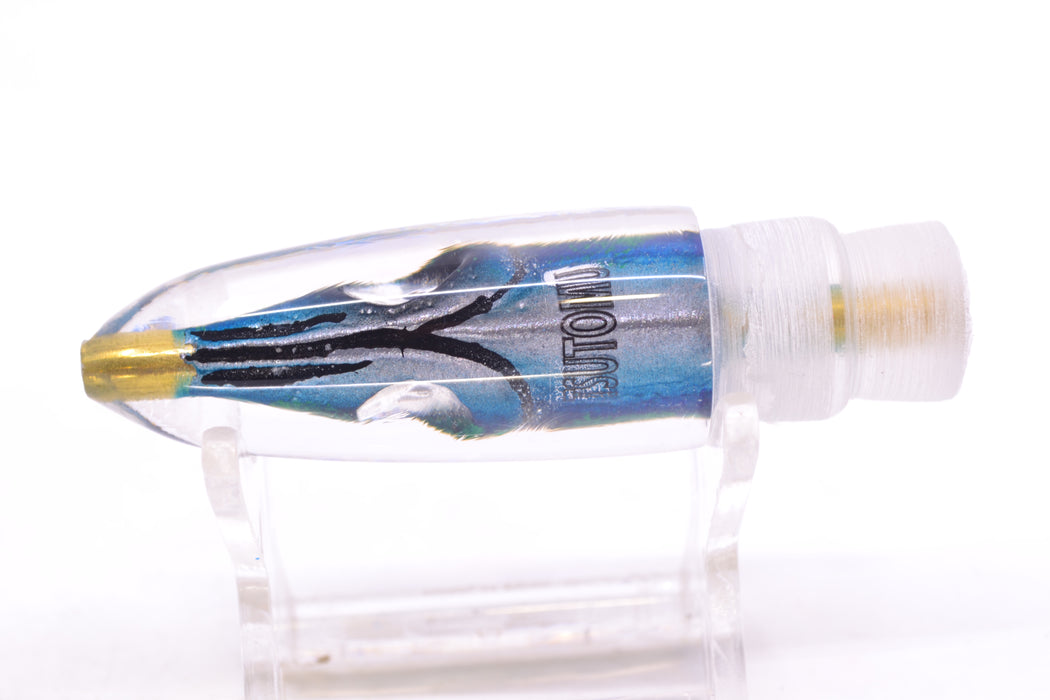Tsutomu Lures Black/Green-Blue-Silver Fish Head Poke Bullet 6" 2.2oz GZE