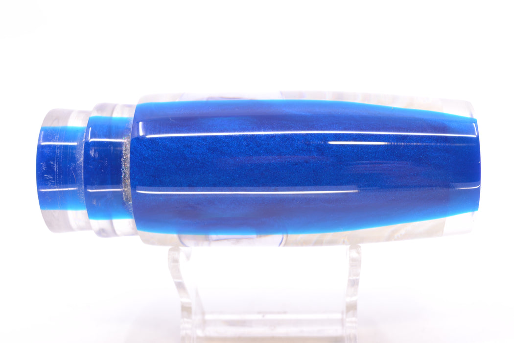 Koya Lures White Ripple Shell Blue Back Doll Eyes Hard Head 12" 5.2oz