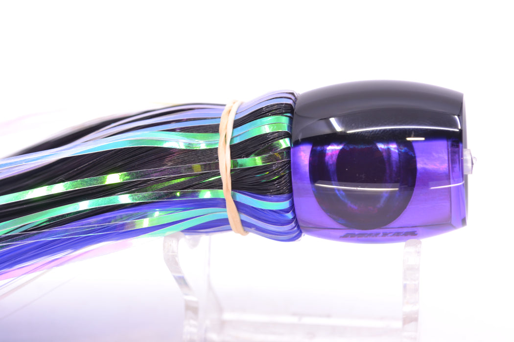 Moyes Lures Purple MOP Black Back Small Secret 9" 1.6oz Skirted Black-Purple Hair