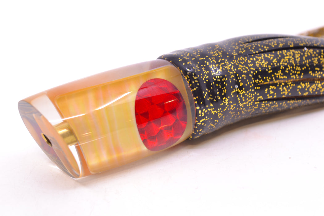Crampton Baits Real Golden MOP Red Eyes Mini HoG 9" 4oz Skirted Black
