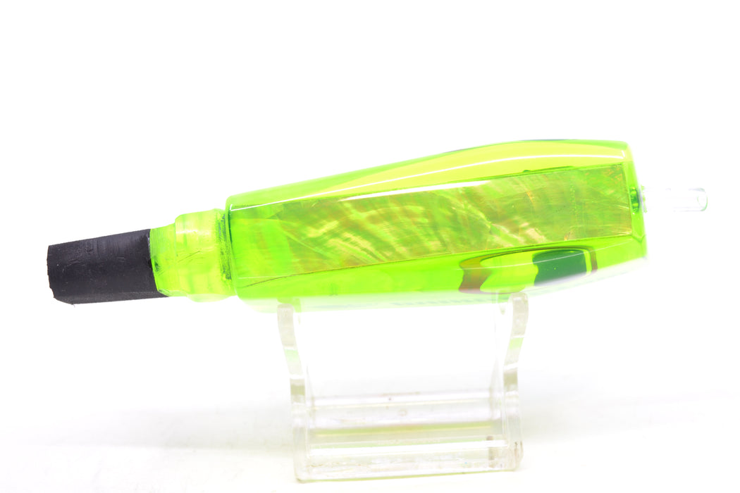 Marlinstar Chartreuse MOP Black-Silver-Red Eyes Medium Tomahawk G4 9"+ 3.4oz GZE