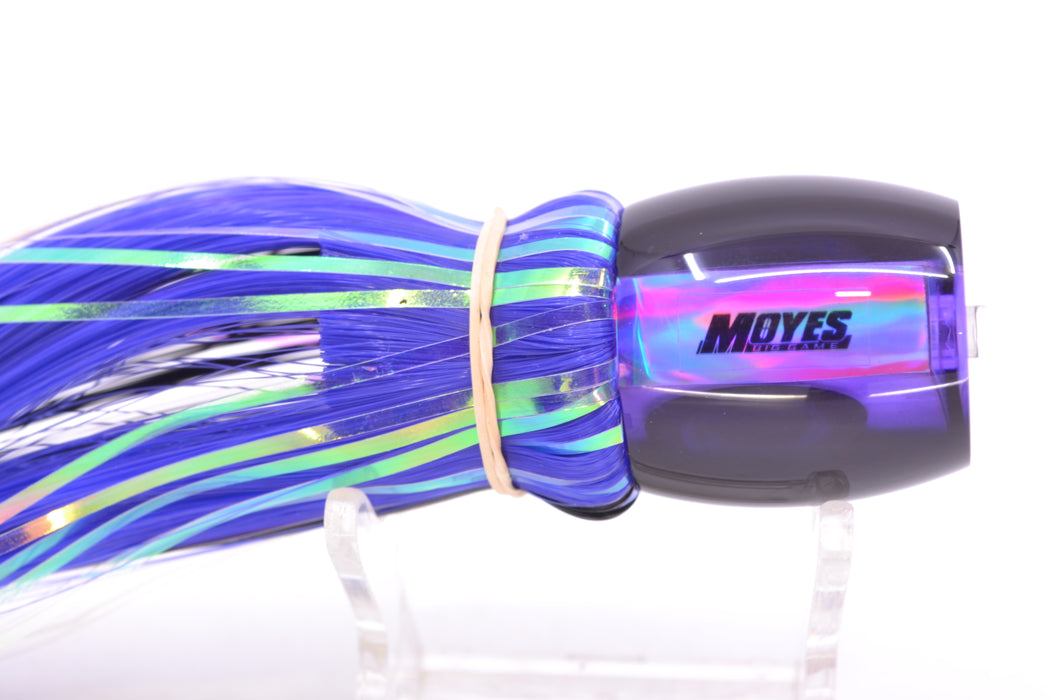 Moyes Lures Purple MOP Black Back Small Secret 9" 1.6oz Skirted Black-Purple Hair
