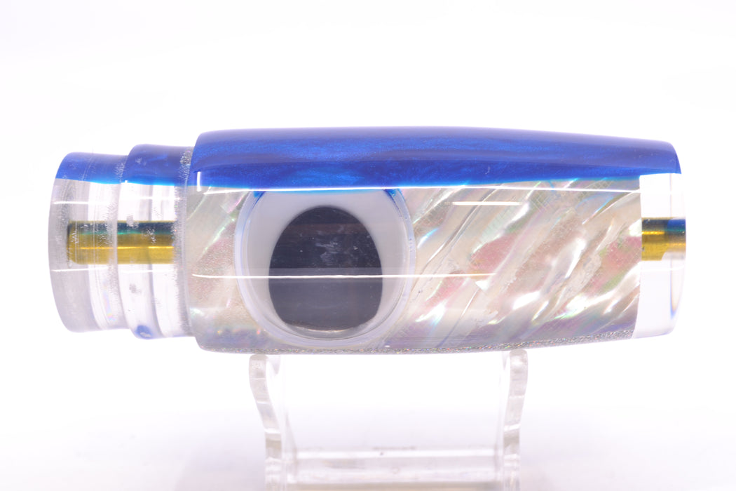 Koya Lures White Ripple Shell Blue Back Doll Eyes Hard Head 12" 5.2oz