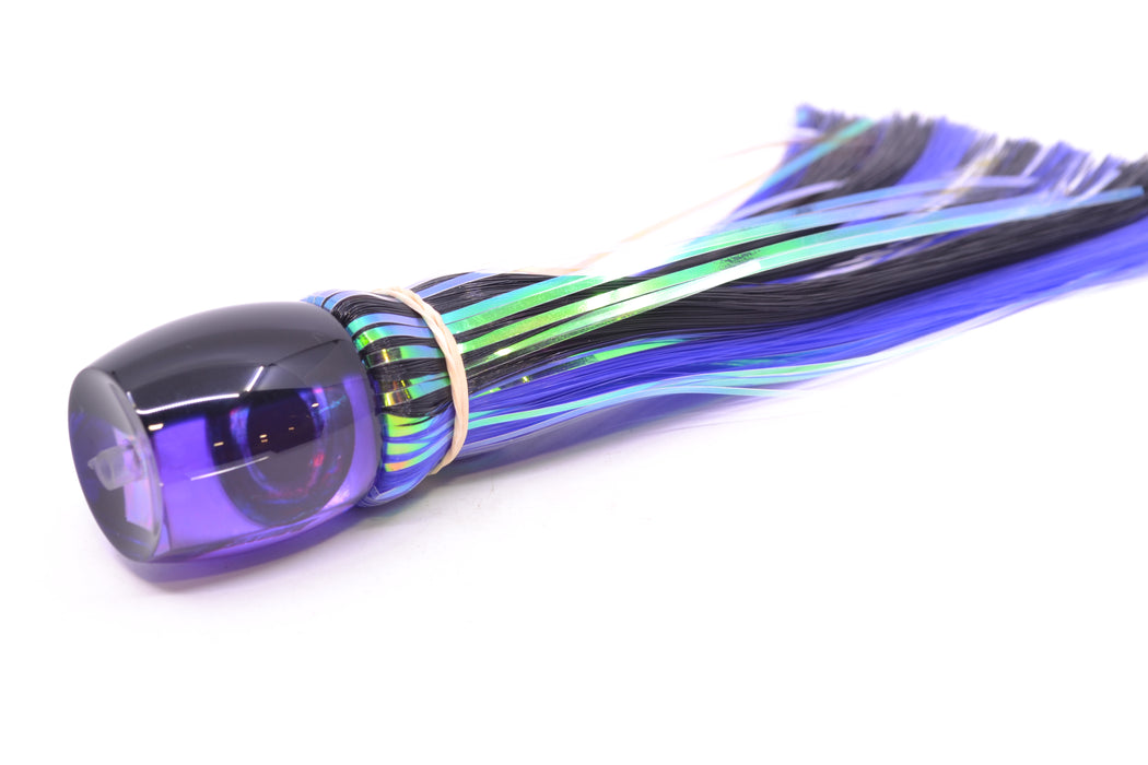 Moyes Lures Purple MOP Black Back Small Secret 9" 1.6oz Skirted Black-Purple Hair