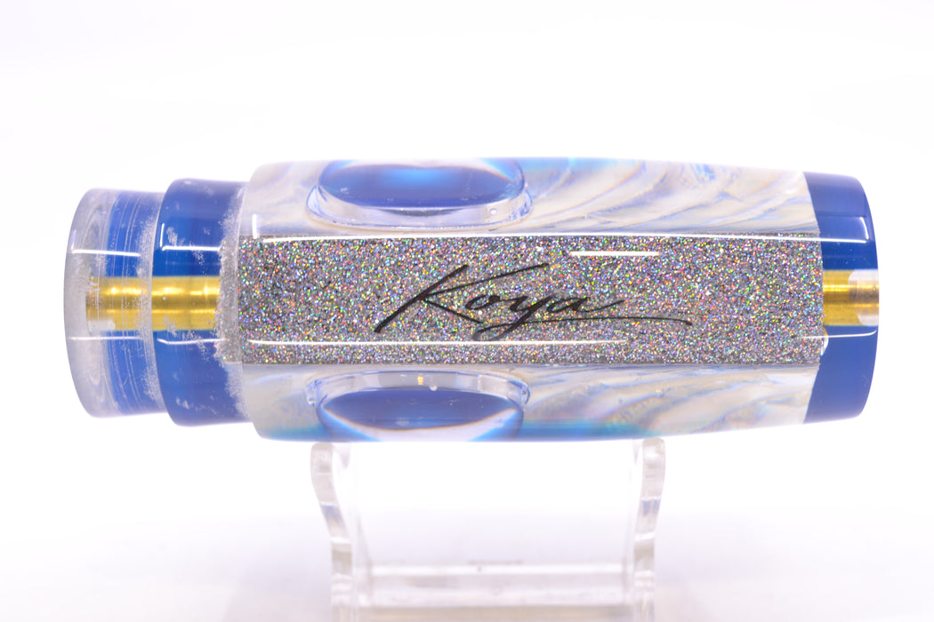 Koya Lures White Ripple Shell Blue Back Doll Eyes Hard Head 12" 5.2oz