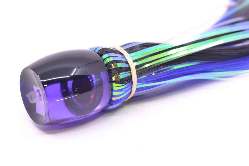 Moyes Lures Purple MOP Black Back Small Secret 9" 1.6oz Skirted Black-Purple Hair