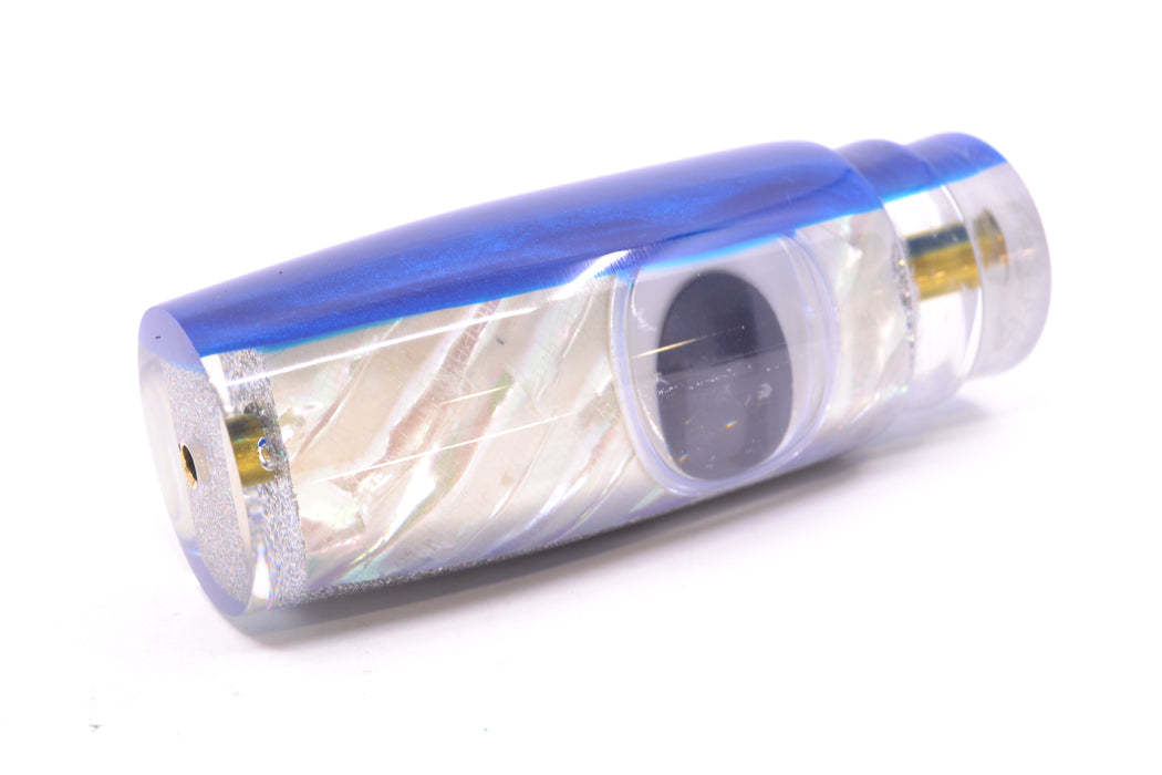 Koya Lures White Ripple Shell Blue Back Doll Eyes Hard Head 12" 5.2oz
