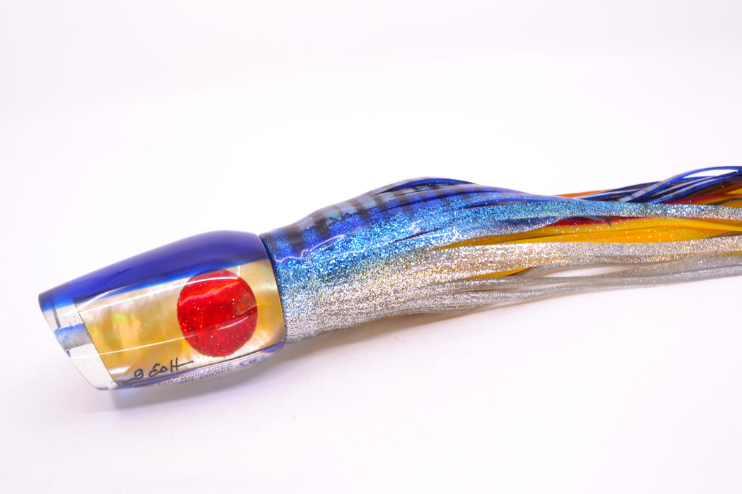 Marlin Magic Golden MOP Blue Back Red Eyes Captain's Choice 14" 12.5oz Skirted Blue Aurora