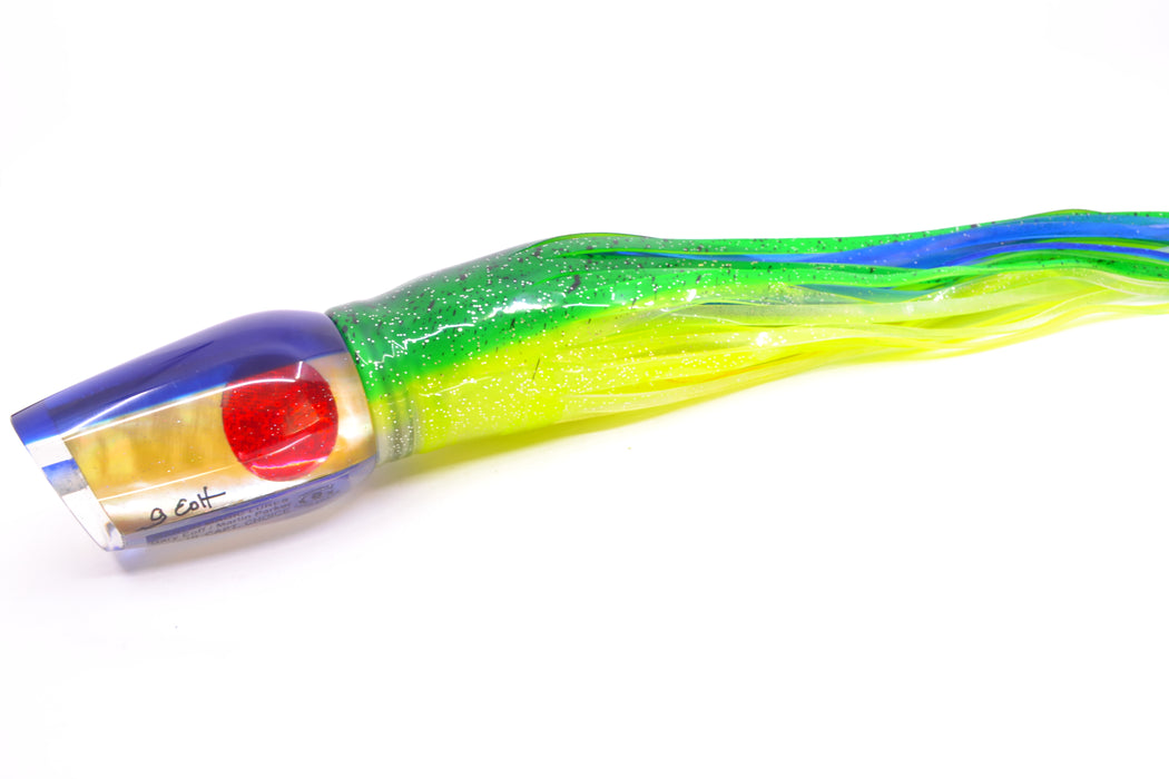Marlin Magic Golden MOP Blue Back Red Eyes Captain's Choice 14" 12.5oz Skirted Green-Clear