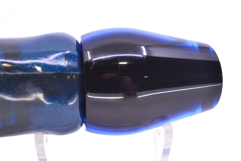 Moyes Lures Blue Mirrored Black Back Medium Sumo 12" 5.5oz FT Vinyl Blue Tiger