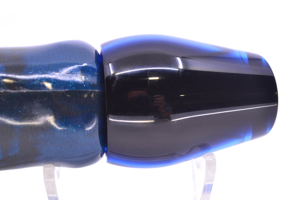 Moyes Lures Blue Mirrored Black Back Medium Sumo 12" 5.5oz FT Vinyl Blue Tiger
