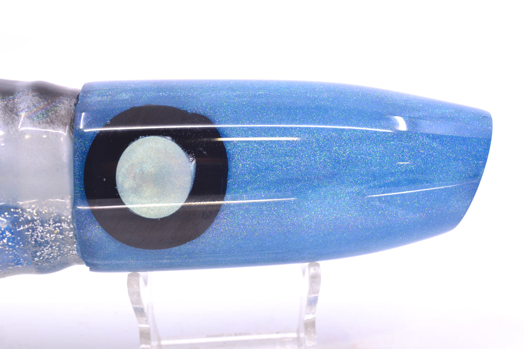 Joe Yee Lures by KEGZ Blue Pearl White-Black Eyes Super Plunger 14" 11.5oz Skirted GZE