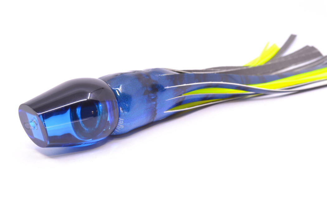 Moyes Lures Blue Mirrored Black Back Medium Sumo 12" 5.5oz FT Vinyl Blue Tiger