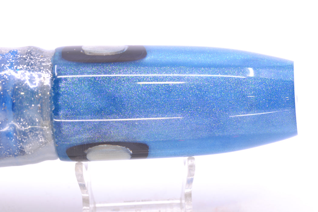 Joe Yee Lures by KEGZ Blue Pearl White-Black Eyes Super Plunger 14" 11.5oz Skirted GZE