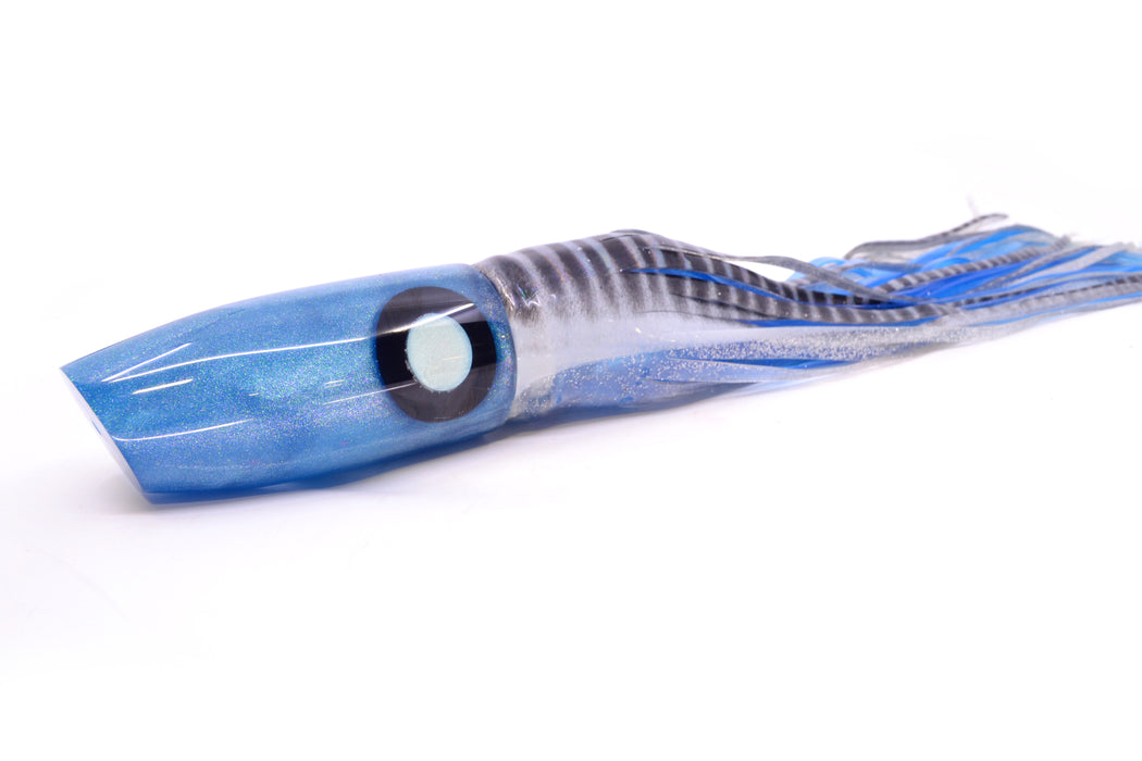 Joe Yee Lures by KEGZ Blue Pearl White-Black Eyes Super Plunger 14" 11.5oz Skirted GZE