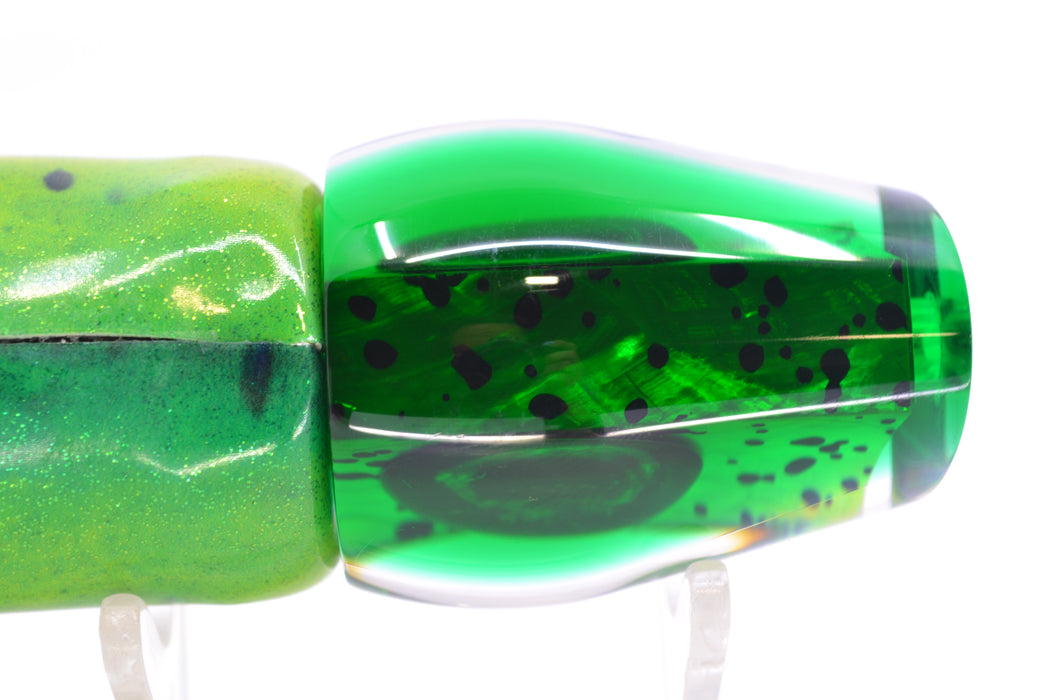 Moyes Lures Mahi MOP Green Back Taxi Eyes Medium Sumo 12" 5.5oz FT Vinyl Mahi