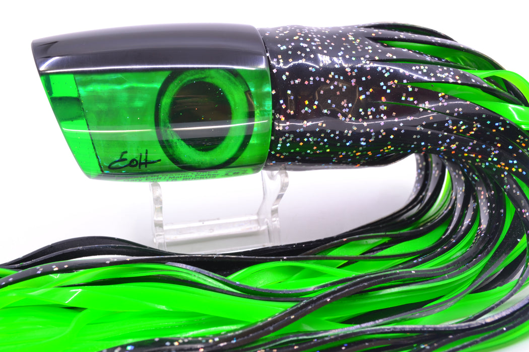 Marlin Magic Green MOP Black Back Taxi Eyes Large Ruckus 14" 13oz Skirted Black/Green GZE