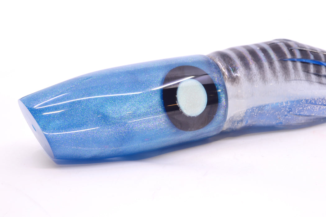 Joe Yee Lures by KEGZ Blue Pearl White-Black Eyes Super Plunger 14" 11.5oz Skirted GZE