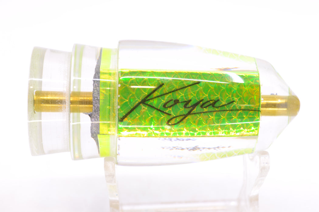 Koya Lures Lime Green Rainbow Scale Bullet 9"+ 6.3oz GZE
