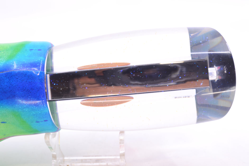 Bonze Lures Clear Mirrored Red Eyes Anaconda 16" 19oz FT Vinyl Mad Mahi GZE