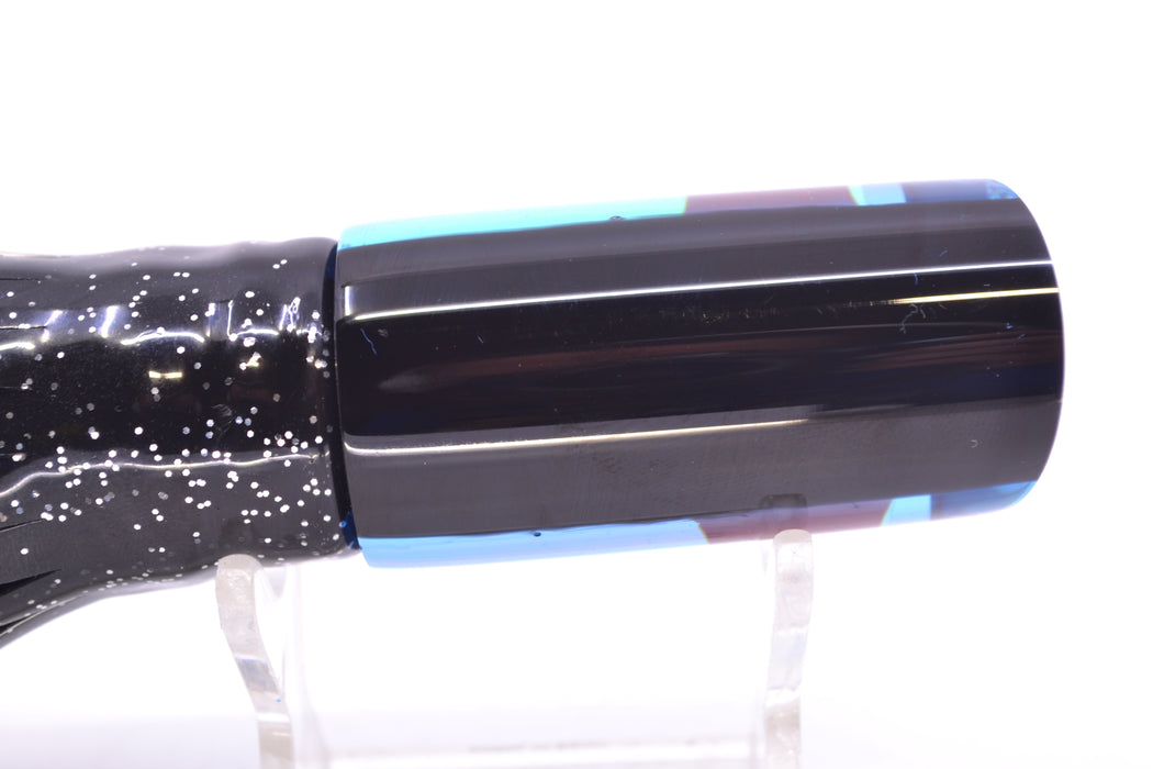 Koya Lures Ice Blue Rainbow Black Back Red Eyes Tube 9" 4.5oz Skirted Black
