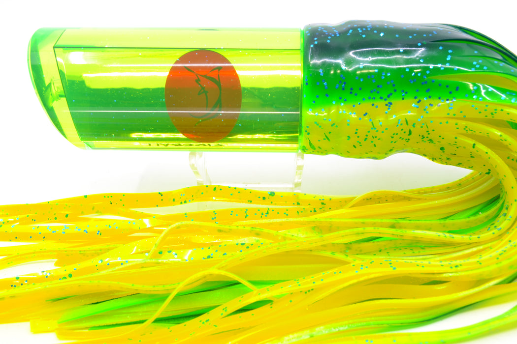 Bonze Lures Green Mirrored Red Eyes Fireball 16" 19.5oz Skirted Mahi