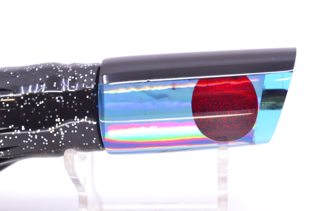 Koya Lures Ice Blue Rainbow Black Back Red Eyes Tube 9" 4.5oz Skirted Black