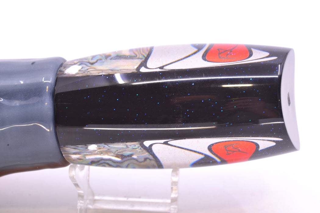 Bonze Lures Hydra Fish Red Eyes Violator 14" 17oz Skirted Root Beer-Silver Petrolero/Orange